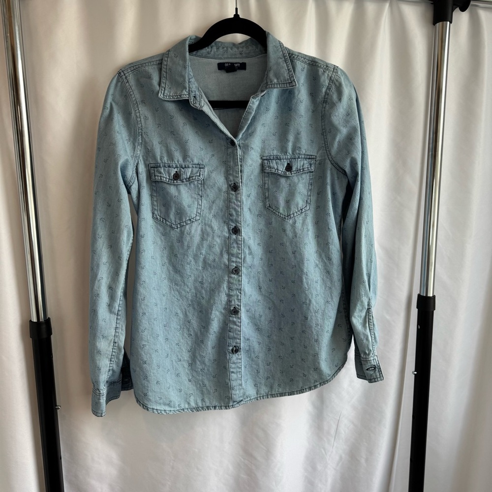 Old Navy Denim ⚓️  Anchor Button-Up Shirt